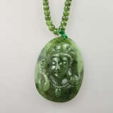 Kette mit Anhänger aus Nephrit-Jade - China, Kugel… - Foto 2