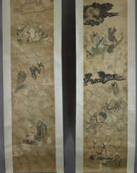 Ein Paar chinesische Rollbilder - Diverse Gottheit…