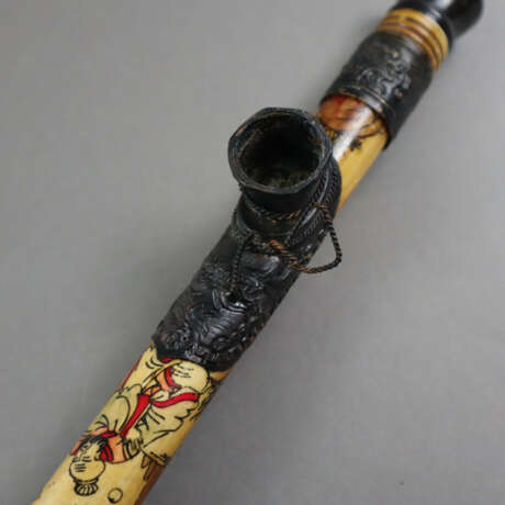 Opiumpfeife - China, wohl 1.Hälfte 20.Jh., Knochen… - photo 2