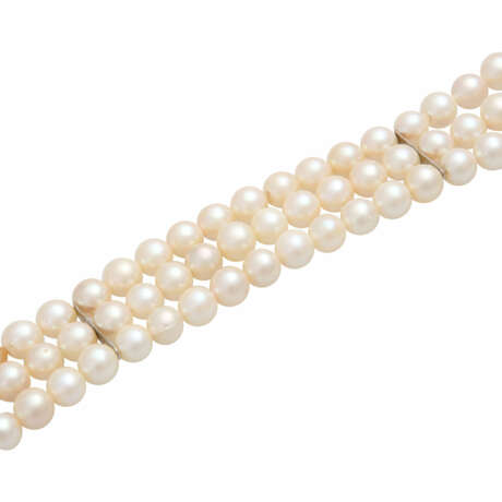 Perlenarmband 3-reihig aus Akoya Zuchtperlen, ca. 6,7-7,4 mm, - фото 4