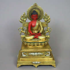 Altarthron mit Buddha Amitabha - sinotibetisch, ve…