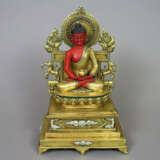 Altarthron mit Buddha Amitabha - sinotibetisch, ve… - Foto 1