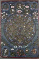 Mandala-Thangka - Tibet, 20.Jh., Malerei in Gouach…