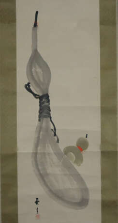 Japanisches Rollbild -20.Jh.- Flaschenkürbisse, Tu… - photo 1 Japanisches Rollbild -20.Jh.- Flaschenkürbisse, Tu… - photo 1