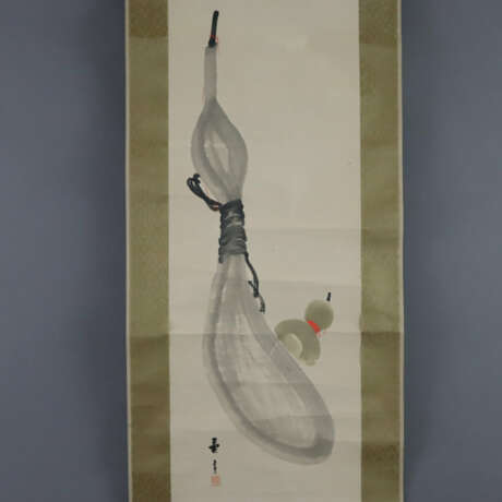 Japanisches Rollbild -20.Jh.- Flaschenkürbisse, Tu… - photo 2 Japanisches Rollbild -20.Jh.- Flaschenkürbisse, Tu… - photo 2