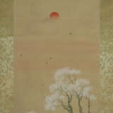 Japanisches Rollbild -20.Jh.-Schwalben über blühen… - photo 1