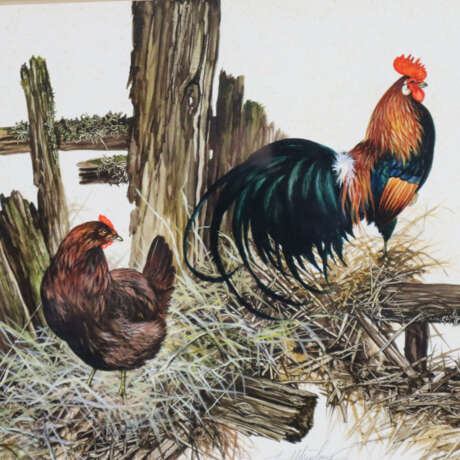 Weidinger, Hubert (*1951 Wien) - Hahn und Henne, 1… - photo 2 Weidinger, Hubert (*1951 Wien) - Hahn und Henne, 1… - photo 2