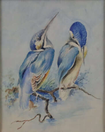 Unbekannte/r Aquarellist/in - Paar Eisvögel, Aquar… - photo 1 Unbekannte/r Aquarellist/in - Paar Eisvögel, Aquar… - photo 1