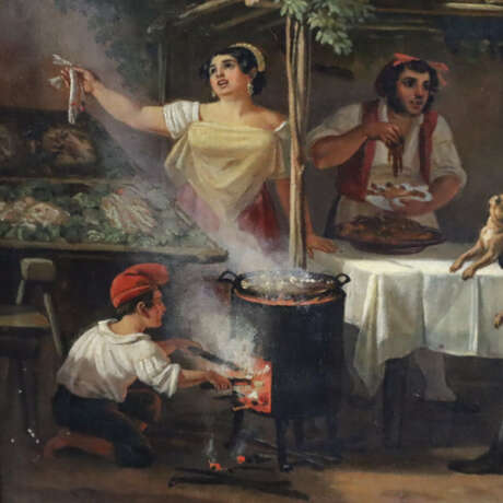 Genremaler/in - 19.Jh.- Südländisches Markttreiben… - photo 2 Genremaler/in - 19.Jh.- Südländisches Markttreiben… - photo 2