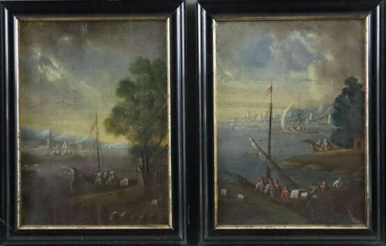 Italienische Schule 18.Jh.- Zwei Küstenlandschafte… - photo 1 Italienische Schule 18.Jh.- Zwei Küstenlandschafte… - photo 1