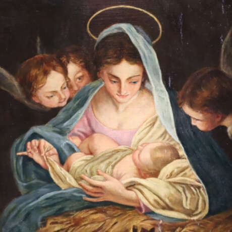 Kopist/in nach 1900 - Die Heilige Nacht, Öl auf Ho… - photo 2 Kopist/in nach 1900 - Die Heilige Nacht, Öl auf Ho… - photo 2