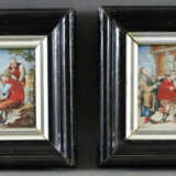 Paar Miniaturmalereien 18.Jh. - Bäuerliche Genresz… - photo 1