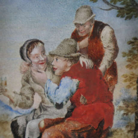 Paar Miniaturmalereien 18.Jh. - Bäuerliche Genresz… - photo 2