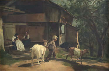 Monogrammist/in -2.Hälfte 19.Jh.- Bäuerliche Idyll…