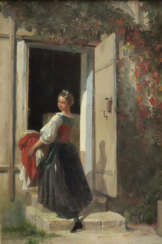 Genremaler/in (tätig im 19. Jh.) - Junge Frau in l…