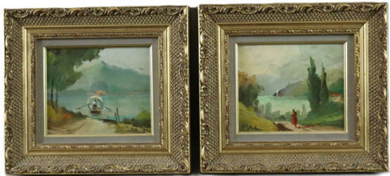Landschaftsmaler (20. Jh.) - Ein Paar mediterrane … - photo 1 Landschaftsmaler (20. Jh.) - Ein Paar mediterrane … - photo 1