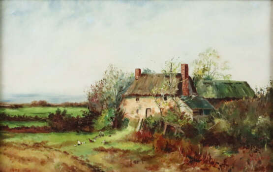 Lewis, H. (XIX/XX) - Bauerngehöft, 1908, Öl auf Le… - фото 1 Lewis, H. (XIX/XX) - Bauerngehöft, 1908, Öl auf Le… - фото 1