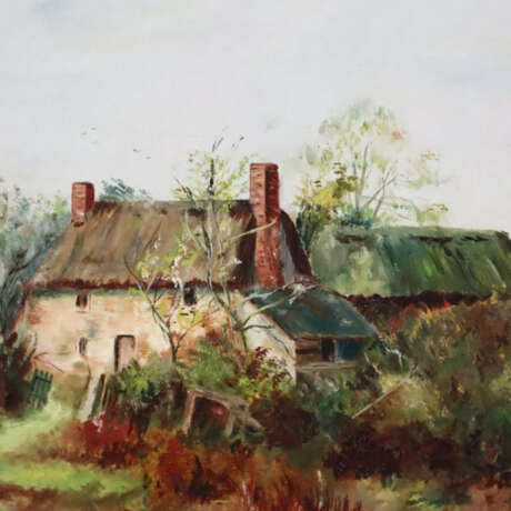 Lewis, H. (XIX/XX) - Bauerngehöft, 1908, Öl auf Le… - фото 2 Lewis, H. (XIX/XX) - Bauerngehöft, 1908, Öl auf Le… - фото 2