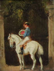 Miniaturbild (19. Jh.) - "Der berittene Gratulant"…