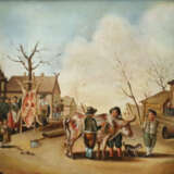 Miniaturmalerei - Dorfszene im altmeisterlichen St… - фото 1