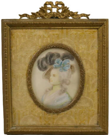 Miniaturportrait - Portrait der Schauspielerin Sar… - photo 1 Miniaturportrait - Portrait der Schauspielerin Sar… - photo 1