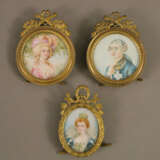 Drei Miniaturportraits - um 1900, 2x Marie-Antoine… - Foto 1
