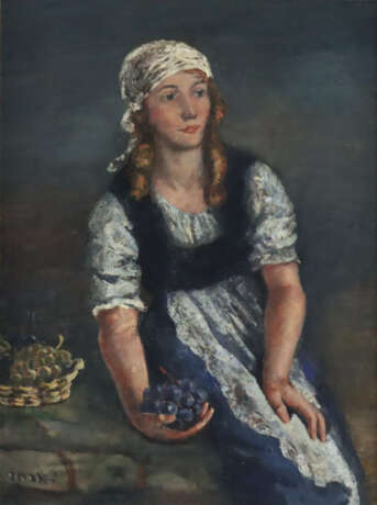 Mohr -20.Jh.- Bildnis einer jungen Winzerin, Öl au… - фото 1 Mohr -20.Jh.- Bildnis einer jungen Winzerin, Öl au… - фото 1