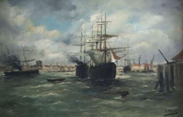 Unbekannte/r Marinemaler/in (20. Jh.) - Belebter H…