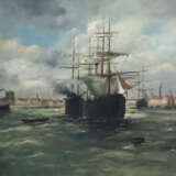 Unbekannte/r Marinemaler/in (20. Jh.) - Belebter H… - фото 1