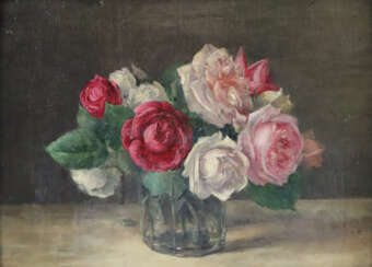 Unbekannte/r Künstler/in (20. Jh.) - Rosen in Glas…