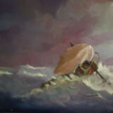 Colin, E. - Boote auf stürmischer See, Öl auf Holz… - photo 2