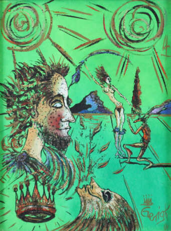 Gerigk, Helmut (*1953 Wiesbaden) - Surreale Szene … - photo 1 Gerigk, Helmut (*1953 Wiesbaden) - Surreale Szene … - photo 1