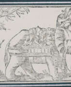 Impressions d'art. Buchillustration "Kriegselefant" - Holzschnitt aus…