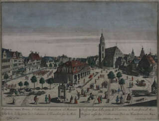 Frankfurt am M. - Guckkastenblatt mit Ansicht der …