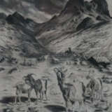 Unbekannte/r Künstler/in - Ziegenböcke in Gebirgsl… - Foto 1