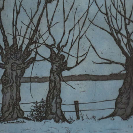 Abraham, E. (20.Jh.) - Drei Winterlandschaften mit… - фото 2