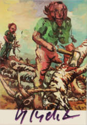 Baselitz, Georg (*1938) - "Portrait E50, heimlich"…