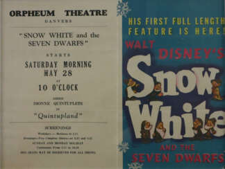 Disney - "Snow White" Kinoflyer, dünnes Zeitungspa…