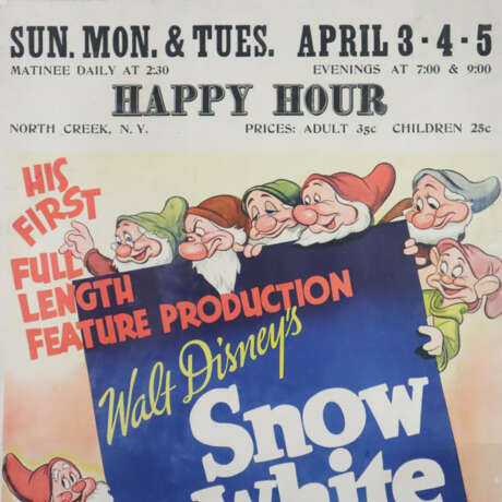 Disney - "Snow White" Kinoplakat, Plakat für Auffü… - фото 2 Disney - "Snow White" Kinoplakat, Plakat für Auffü… - фото 2