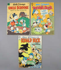 Disney - Drei Walt Disney Comic-Hefte, Dell Comic,…