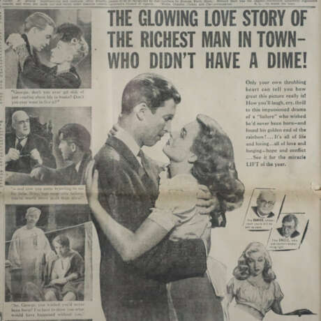 It's a Wonderful Life - Zeitungseite mit Werbeanze… - фото 2 It's a Wonderful Life - Zeitungseite mit Werbeanze… - фото 2