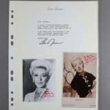 Zwei Autogramme Lana Turner - Albumseite mit zwei … - фото 1