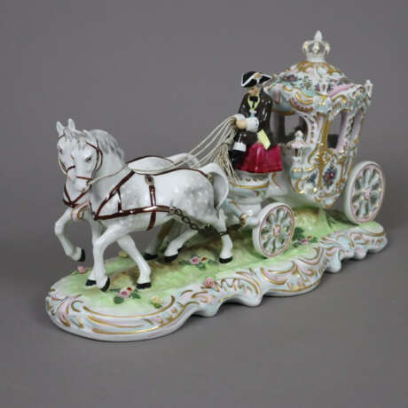 Rokoko-Figurengruppe „Prunkkutsche“ - 2. Hälfte 20… - фото 1 Rokoko-Figurengruppe „Prunkkutsche“ - 2. Hälfte 20… - фото 1