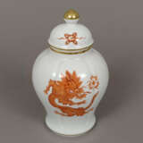 Kleine Deckelvase - Meissen, Porzellan, Dekor "Rot… - фото 1