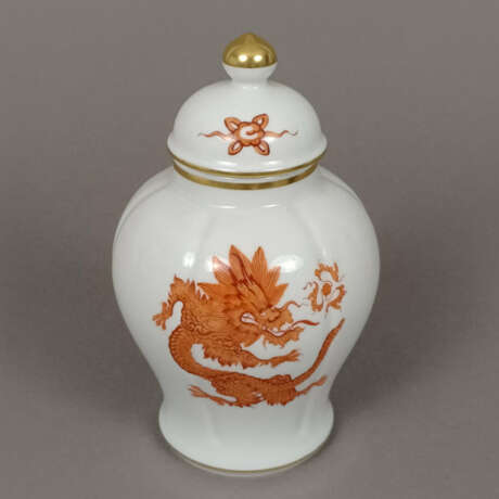 Kleine Deckelvase - Meissen, Porzellan, Dekor "Rot… - фото 1