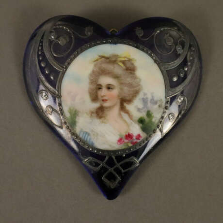 Zwei Miniaturportraits - 1x ovale Porzellanplakett… - фото 2 Zwei Miniaturportraits - 1x ovale Porzellanplakett… - фото 2