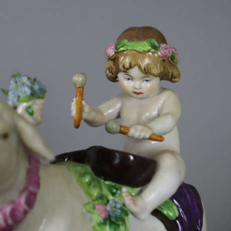 Figurengruppe "Bacchant auf Schafbock mit zwei Amo… - Foto 2 Figurengruppe "Bacchant auf Schafbock mit zwei Amo… - Foto 2