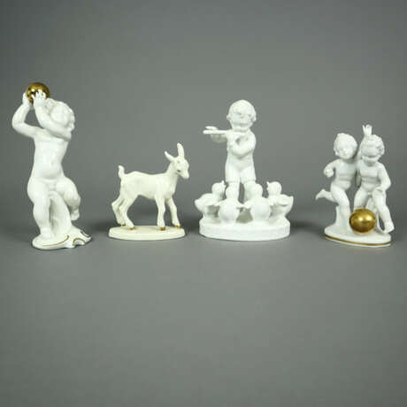 Vier Porzellanfiguren - 20. Jh., Weißporzellan, gl… - Foto 1 Vier Porzellanfiguren - 20. Jh., Weißporzellan, gl… - Foto 1
