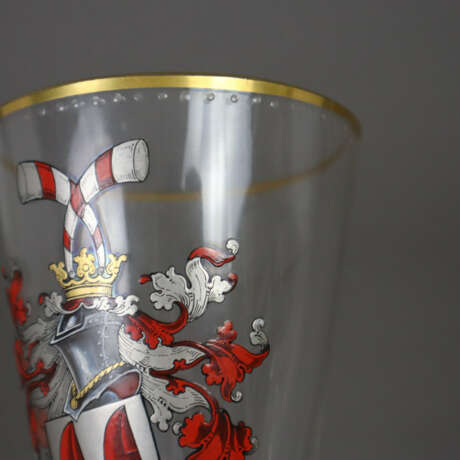 Großer Spitzkelch mit Wappenmalerei - um 1900/früh… - photo 2