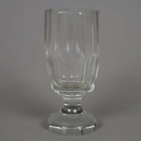 Sechs antike Gläser - 19. Jh., dickwandiges farblo… - Foto 2